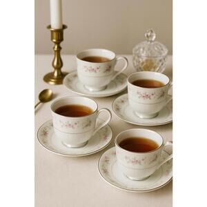 Empress China Japan 1980s Seville Set Of 9 Cups & Saucers + 1 Extra Saucer